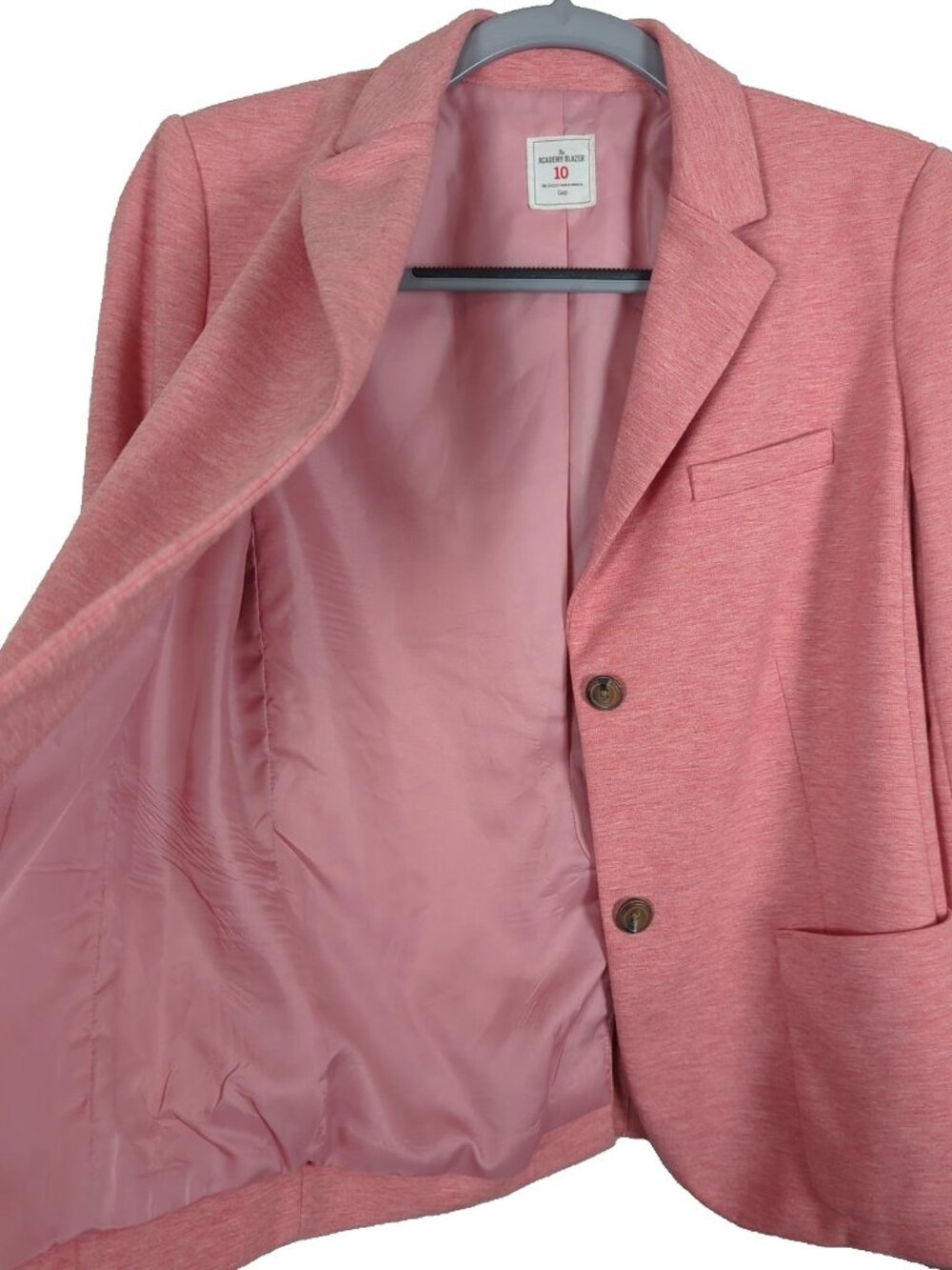 Gap Blazer Womens 10 Pink Heather Classic Academy Two Button Lined Jacket - Picture 3 of 14